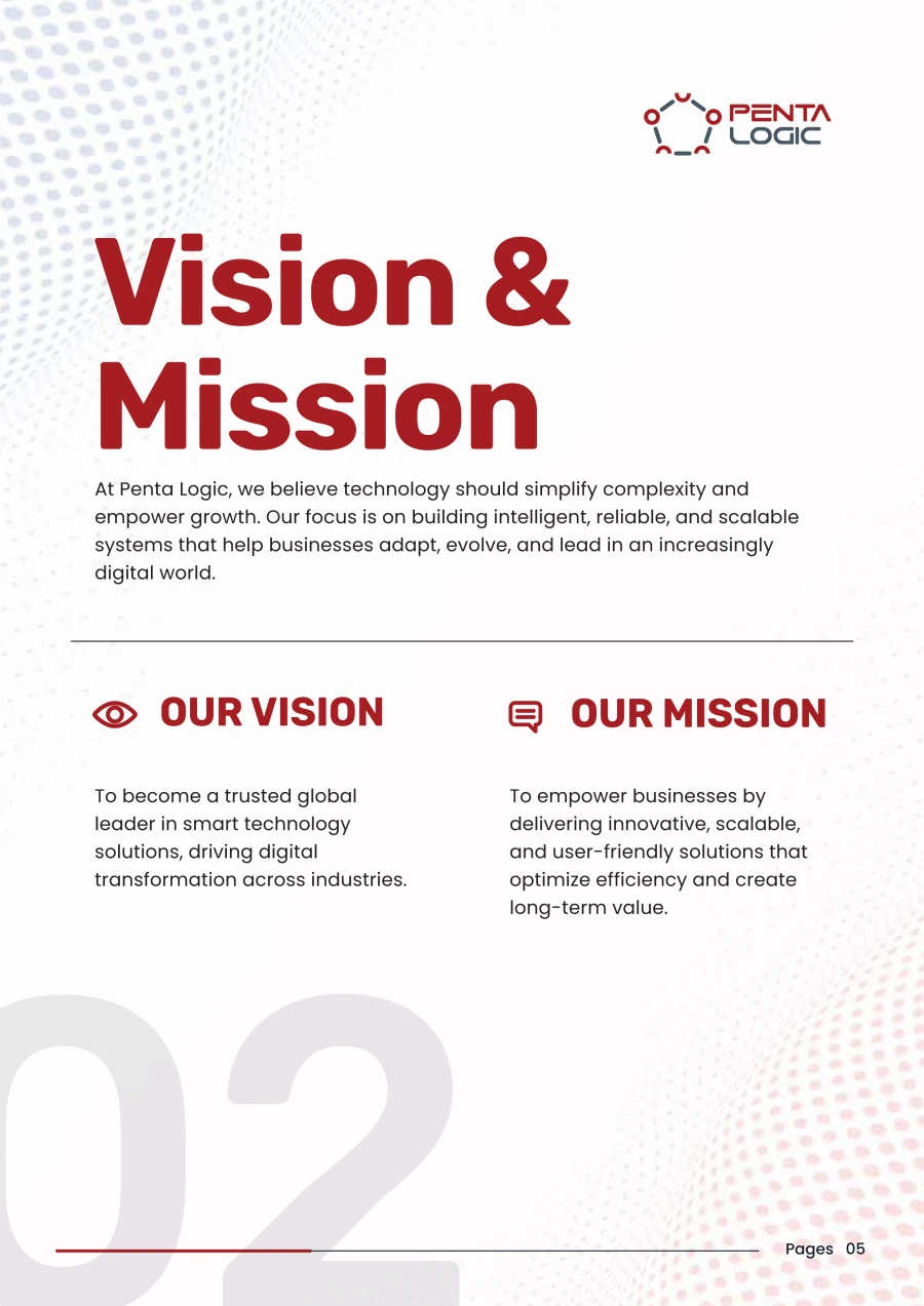 Vision and mission. Intelligent, reliable and scalable systems that help businesses adapt, evolve and lead in an increasingly digital world.