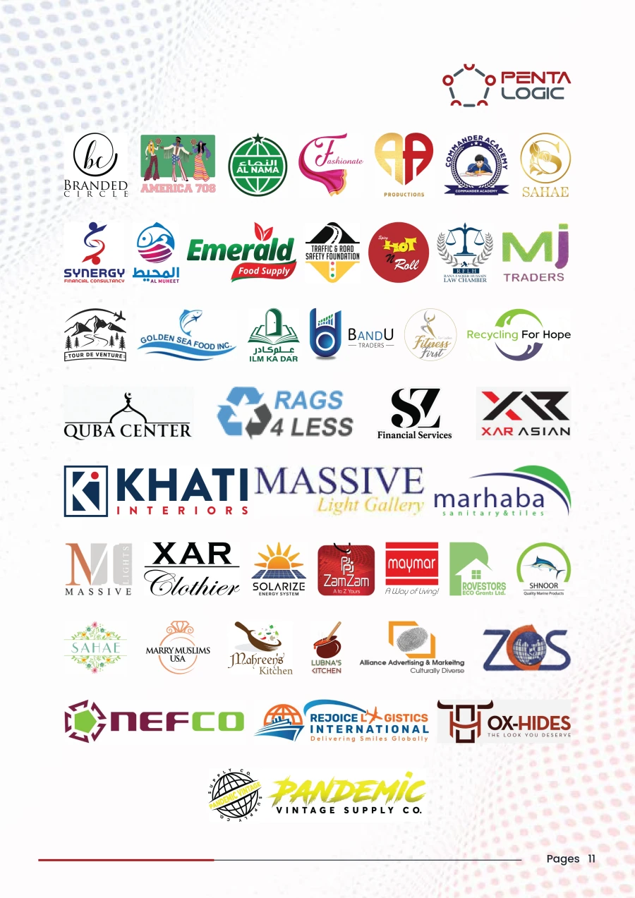 Client brands. A selection of client logos from the original company profile.